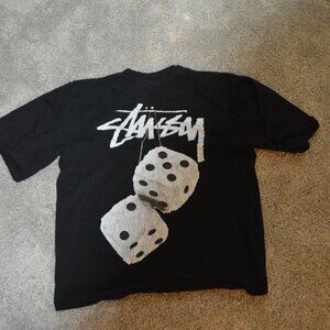 Stüssy Fuzzy Dice T-Shirt – Black